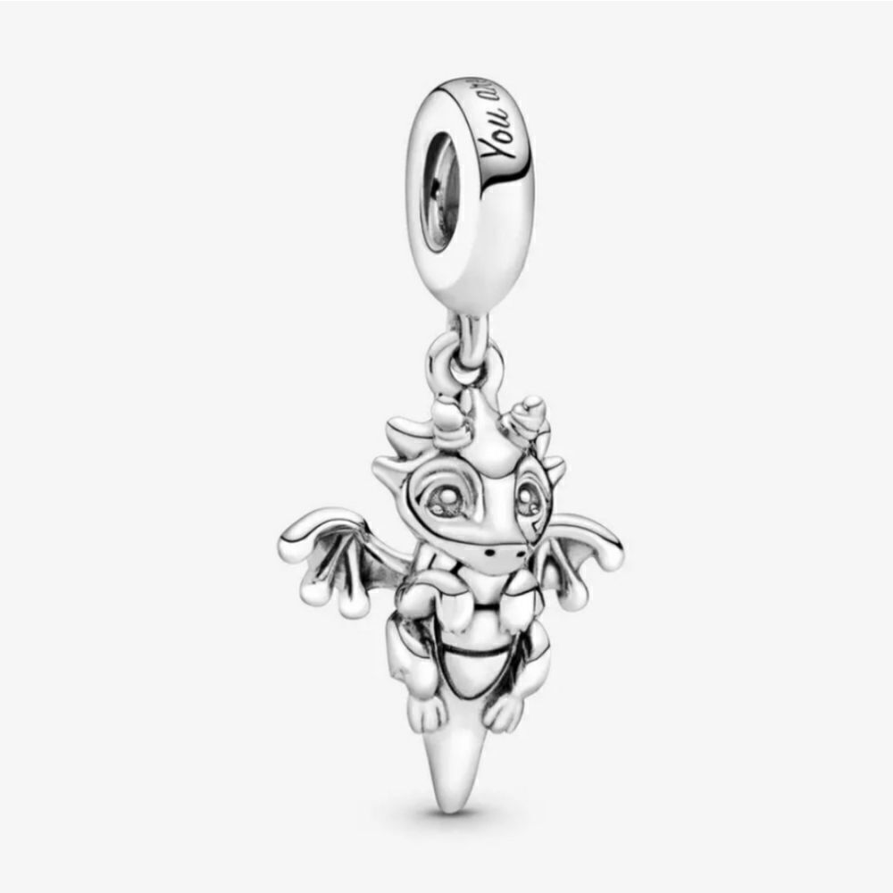 925 Sterling Silver Dragon Charm